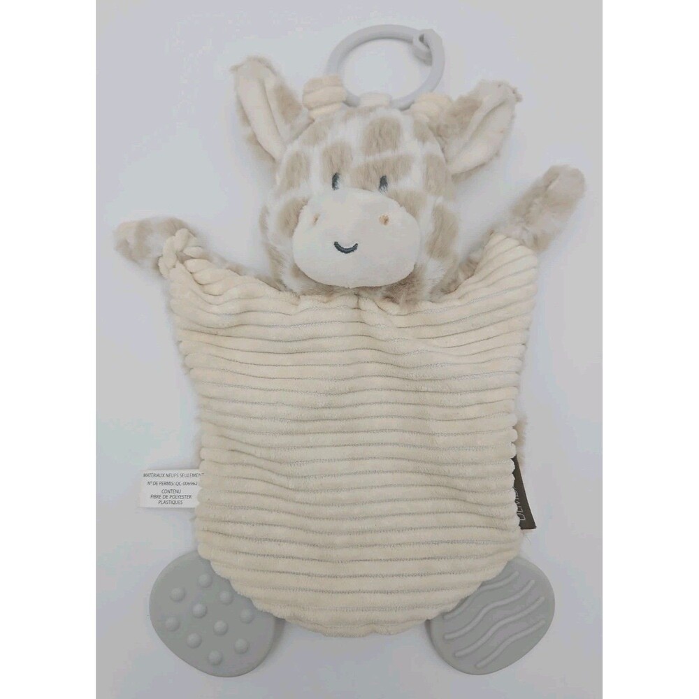 Demdaco Giraffe Rattle Lovie Lovey Blanket 10" Baby Teether Toy